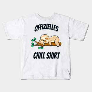 Chill Shirt Lustiges Faultier Müdigkeit Schlaf Kids T-Shirt